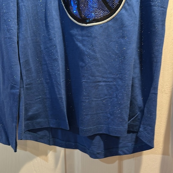 NEW! New Era Minnesota Timberwolves Sequin Long Sleeve Scoop Neck Tee Shirt M - Picture 6 of 7